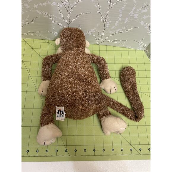 Jellycat Tumtum Tum Tum Monkey Brown Tan Suede Tummy Chimpanzee Ape Long Tail - Picture 11 of 11